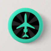 Badge Rond 5 Cm Avions à réaction (Devant)