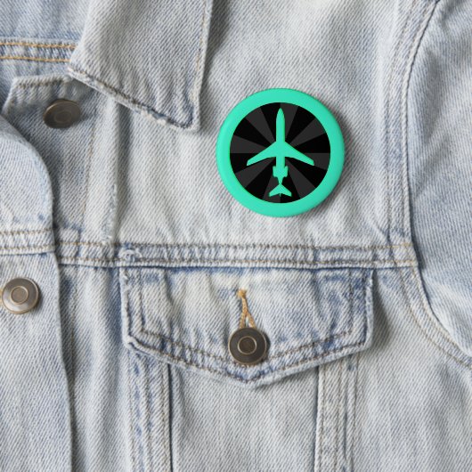 Badge Rond 5 Cm Avions à réaction (En situation)