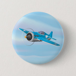 Badge Rond 5 Cm Avions de chasse de la Seconde Guerre mondiale