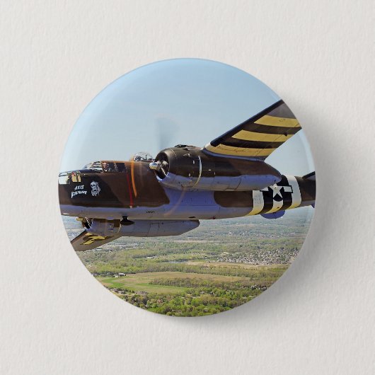 Badge Rond 5 Cm Avions de cru de B-25 Mitchell (Devant)