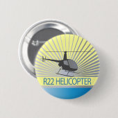 Badge Rond 5 Cm Avions d'hélicoptère (Devant & derrière)