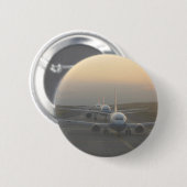 Badge Rond 5 Cm Avions sur une piste (Devant & derrière)