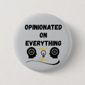 Badge Rond 5 Cm Avis Sur Tout (Devant)