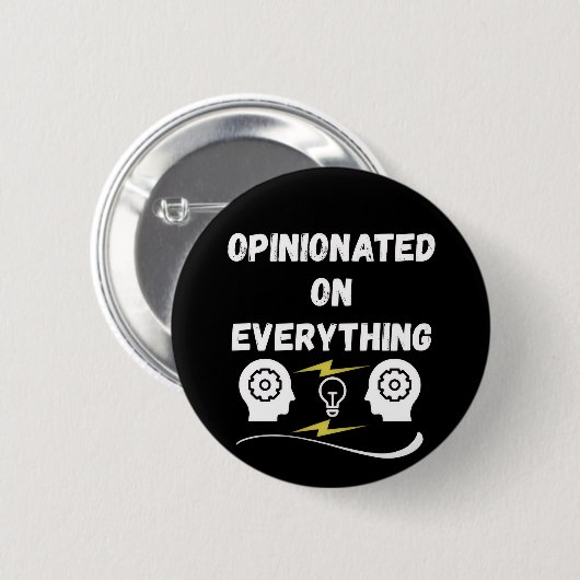 Badge Rond 5 Cm Avis Sur Tout (Devant & derrière)