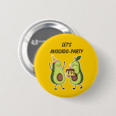 Badge Rond 5 Cm Avocado Birthday Celebration Custom Pin (Devant & derrière)