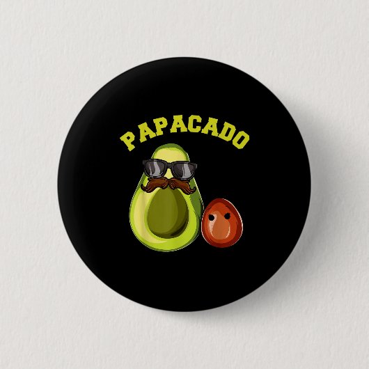 Badge Rond 5 Cm Avocado Shirt For Men, Papacado Pregnancy Announce (Devant)