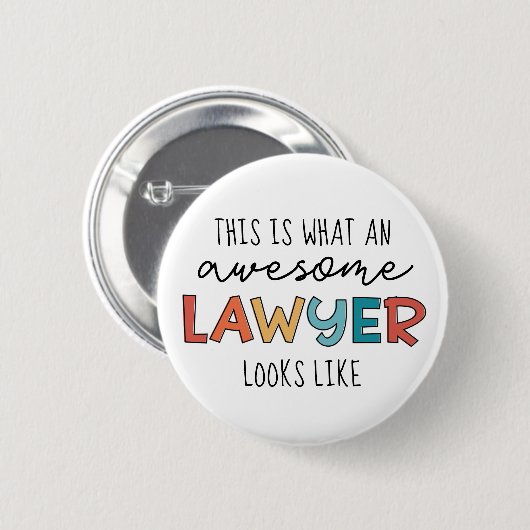 Badge Rond 5 Cm Avocat | Procureur | Awesome Avocat Drôle (Devant & derrière)