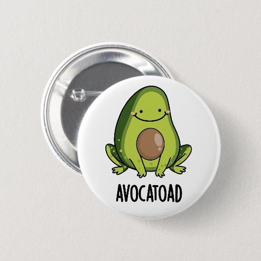 Badge Rond 5 Cm Avocatoad Drôle Avocado Toad Pun (Devant & derrière)