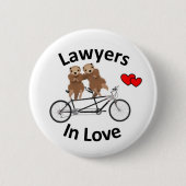 Badge Rond 5 Cm Avocats dans l'amour - loutres (Devant)