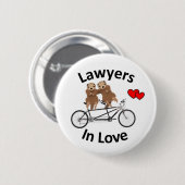 Badge Rond 5 Cm Avocats dans l'amour - loutres (Devant & derrière)