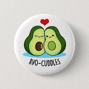 Badge Rond 5 Cm Avocuddles Drôle Avocado Couple Pun