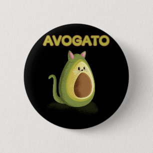 Badge Rond 5 Cm Avogato Cat - Don Avocado Pour Le Ventilateur Cinc