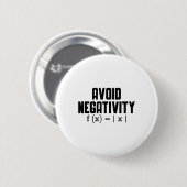 Badge Rond 5 Cm Avoid Negativity Funny Teacher Math Equation Quote (Devant & derrière)