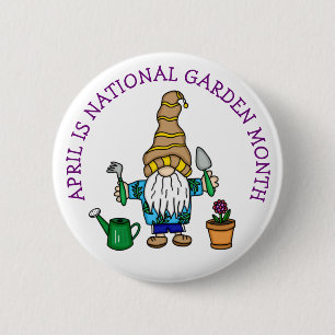 Badge Rond 5 Cm Avril est le mois national du jardin