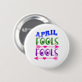 Badge Rond 5 Cm Avril Fool's Day Fools Pin-Back (Devant & derrière)