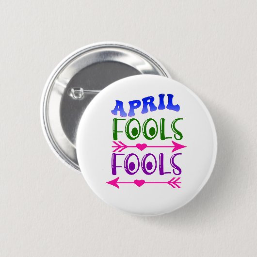 Badge Rond 5 Cm Avril Fool's Day Fools Pin-Back (Devant & derrière)