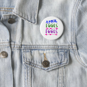 Badge Rond 5 Cm Avril Fool's Day Fools Pin-Back