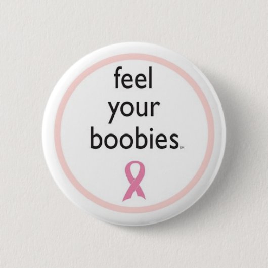 Badge Rond 5 Cm awarness de cancer du sein (Devant)