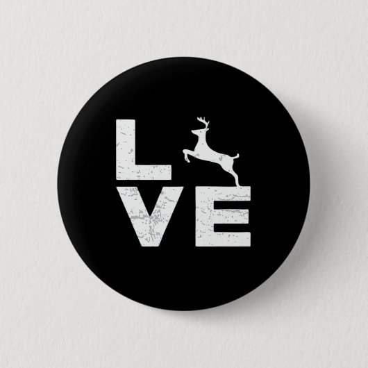 Badge Rond 5 Cm Awesome Deer Lover Trendy Aesthetic Design  (Devant)