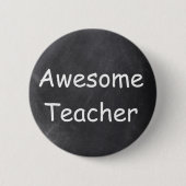 Badge Rond 5 Cm Awesome enseignant Chalkboard Design Idée cadeau (Devant)