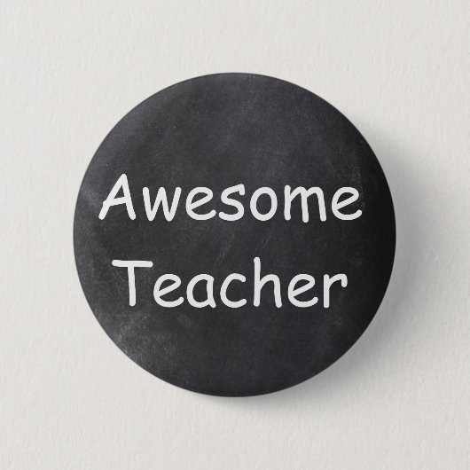 Badge Rond 5 Cm Awesome enseignant Chalkboard Design Idée cadeau (Devant)