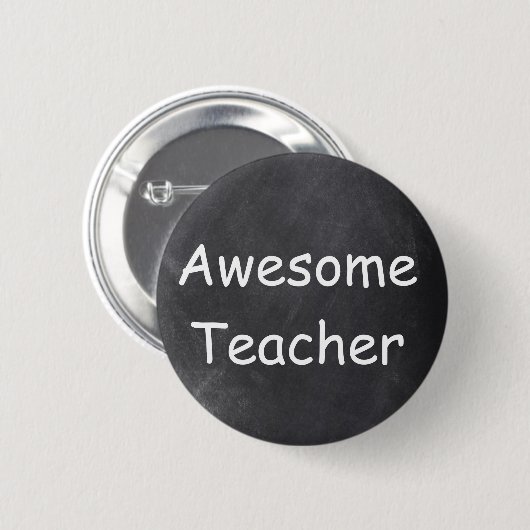 Badge Rond 5 Cm Awesome enseignant Chalkboard Design Idée cadeau (Devant & derrière)