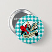 Badge Rond 5 Cm Awesome Maman Tattoo et Arlequin (Devant & derrière)