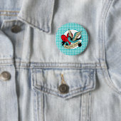 Badge Rond 5 Cm Awesome Maman Tattoo et Arlequin (En situation)