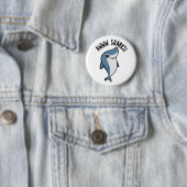 Badge Rond 5 Cm Awww Sharks Funny Animal Pun (En situation)