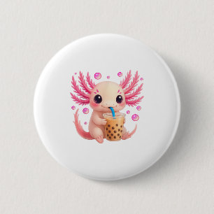 Badge Rond 5 Cm Axolotl Bubble Boba Tea Anime Cute Kawaii Ado Gir
