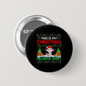 Badge Rond 5 Cm Axolotl Christmas Santa Hat Pajama Shirt Axolotl L (Devant & derrière)