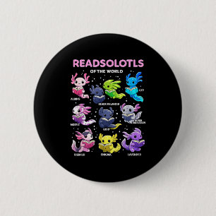 Badge Rond 5 Cm Axolotl kawaii readsolotl du monde axolotls