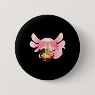 Badge Rond 5 Cm Axolotl Ramen Kawaii Japanese Anime Noodle Venin