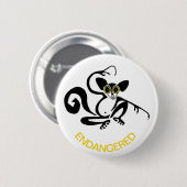 Badge Rond 5 Cm AYE-AYE - Animal activiste - Primate - lemur- (Devant & derrière)