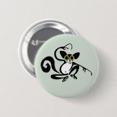 Badge Rond 5 Cm AYE-AYE - Primate - lemur - Faune - (Devant & derrière)