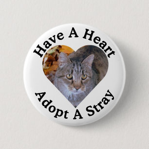 Badge Rond 5 Cm Ayez un coeur, adoptez un bouton égaré