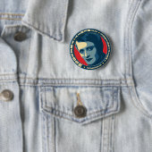Badge Rond 5 Cm Ayn Rand - gesticulé : Bouton d'OHP (En situation)