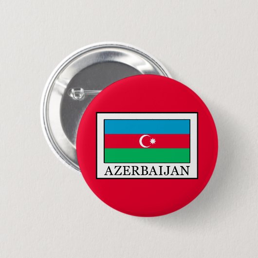 Badge Rond 5 Cm Azerbaïdjan (Devant & derrière)