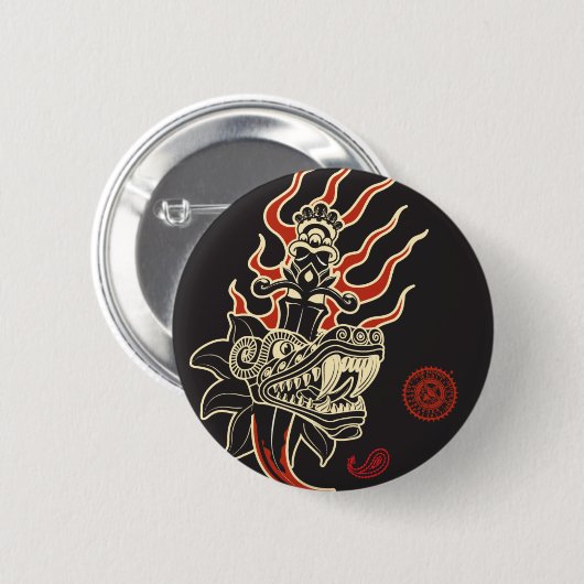Badge Rond 5 Cm AZTK-Qutzal (Devant & derrière)