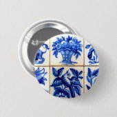 Badge Rond 5 Cm Azulejos (Devant & derrière)