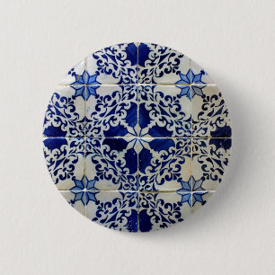 Badge Rond 5 Cm Azulejos, Portuguese Tiles