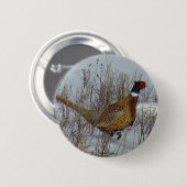 Badge Rond 5 Cm B23 Faisan de Colchide . (Devant & derrière)