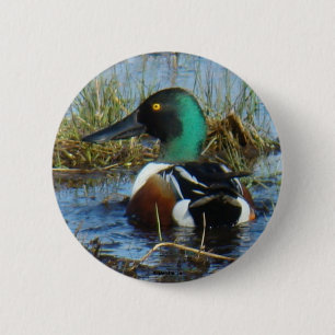 Badge Rond 5 Cm B25 Canard souchet