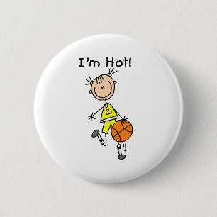 Badge Rond 5 Cm B-Ball je suis chaud