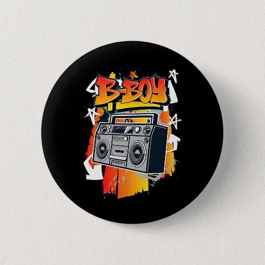 Badge Rond 5 Cm B-boy Hip-hop Break Dancing (Devant)