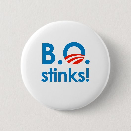 Badge Rond 5 Cm B.O. Puanteurs/Anti-Obama (Devant)