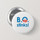 Badge Rond 5 Cm B.O. Puanteurs/Anti-Obama (Devant & derrière)