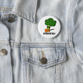 Badge Rond 5 Cm B-Rock-Oli Funny Rocker Broccoli Pun (En situation)