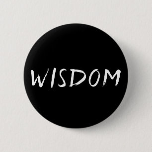 Badge Rond 5 Cm B&W Wisdom