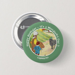 Badge Rond 5 Cm Baa, Baa, Black Sheep Anniversaire Collection